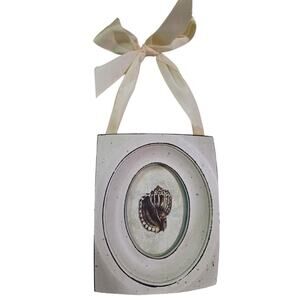 Oval Ribbon Hanging 3d Picture Frame Shabby Chic Coastal Cottage Core
